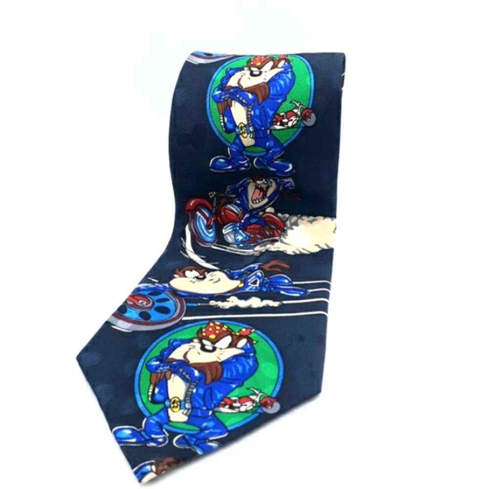 Taz Looney Tunes Tie Motorcycle 4"x59"